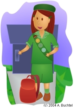 EazyDraw drawing application for Mac OS X, a girl scout illustration for a book