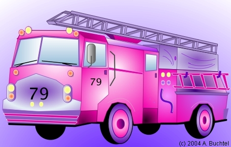 Drawing example on Mac OS X using Eazydraw, a fire truck illustration