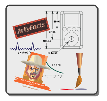 Examples for EazyDraw, a good choice for any illustrator or scientist, create charts, do tracing, or math curves on you Mac OS X