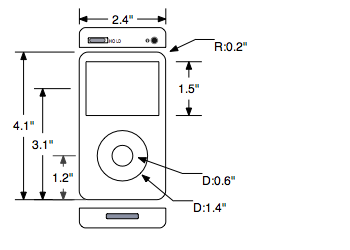 EazyDraw, Example showing technical drawing with automatic dimensions for Mac OS X