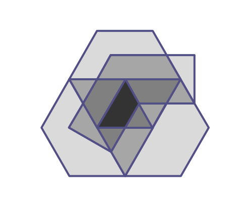 Traditional Venn Diagram for 5 entities with labels for Mac OS X by EazyDraw