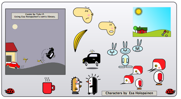 EazyDraw, Example showing technical drawing with automatic dimensions for Mac OS X