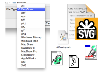 Example of converting a Claris Draw drawing to a native EazyDraw drawing.