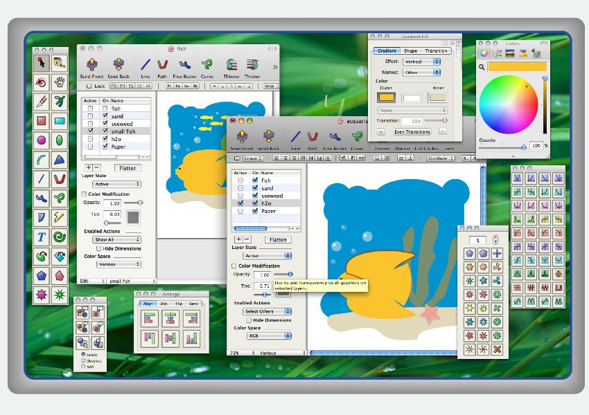 Using layers with EazyDraw on Mac OS-X