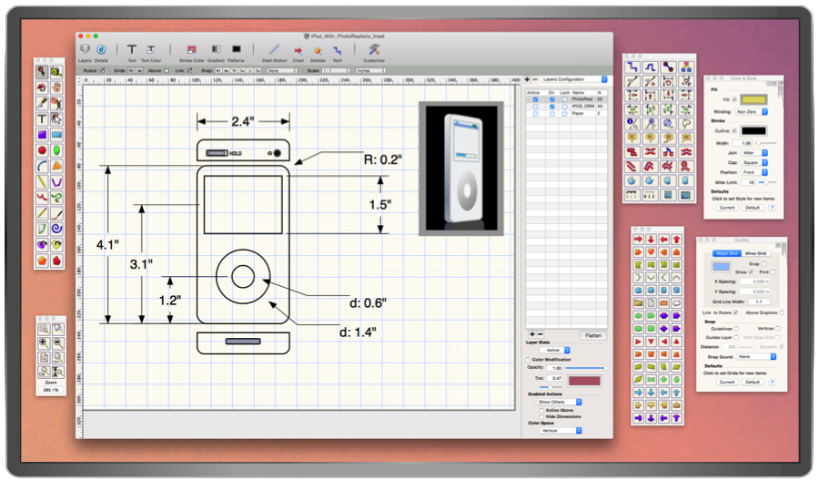 EazyDraw, Make Drawing Fun on OS-X